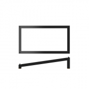 BLACK LUXOR METAL GN1/3 ANGL RISER 32.5 X 17.6 X 7CM