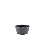 GENWARE MELAMINE MATT BLACK RIPPLE RAMEKIN 56ML/2OZ