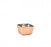 GENWARE COPPER PLATED SQUARE HAMMERED RAMEKIN 71ML/2.5OZ