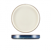 TERRA PORCELAIN AQUA BLUE TW TONE PRESENTATION PLATE 21CM