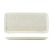 TERRA PORCELAIN PEARL NARROW RECTANGULAR PLATTER 36 X 16.5CM
