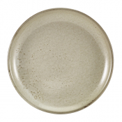 GENWARE TERRA PORCELAIN GREY COUPE PLATE 9.4inch