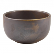GENWARE TERRA PORCELAIN RUSTIC COPPER ROUND BOWL 17.5OZ
