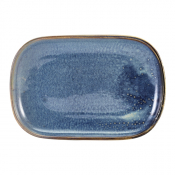 GENWARE TERRA PORCELAIN AQUA BLUE RECTANGULAR PLATE 9.4X6.5inch