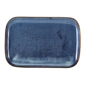 GENWARE TERRA PORCELAIN AQUA BLUE RECTANGULAR PLATE 13.6X9.3inch