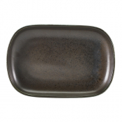 GENWARE TERRA PORCELAIN BLACK RECTANGULAR PLATE 9.4X6.5inch