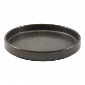 GENWARE TERRA PORCELAIN BLACK PRESENTATION PLATE 7inch