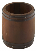 GENWARE MINIATURE DARK WOODEN BARREL 4.5inch