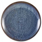 GENWARE TERRA PORCELAIN AQUA BLUE COUPE PLATE 9.8inch