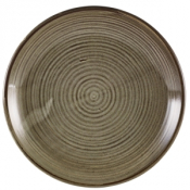 GENWARE TERRA PORCELAIN GREY COUPE PLATE 9.8inch