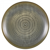 GENWARE TERRA PORCELAIN MATT GREY DEEP COUPE PLATE 9.8inch