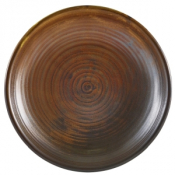 GENWARE TERRA PORCELAIN RUSTIC COPPER COUPE PLATE 8.3inch