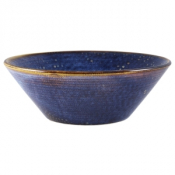 GENWARE TERRA PORCELAIN AQUA BLUE CONICAL BOWL 33.8OZ