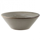 GENWARE TERRA PORCELAIN GREY CONICAL BOWL 10.9OZ