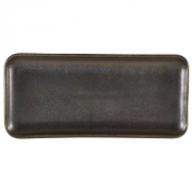 GENWARE TERRA PORCELAIN BLACK RECTANGULAR PLATTER 10.6X4.9inch