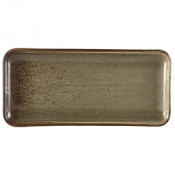 GENWARE TERRA PORCELAIN GREY RECTANGULAR PLATTER 10.6X4.9inch
