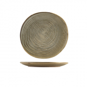 GENWARE TERRA PORCELAIN SMOKE GREY ORGANIC PLATE 8.3inch