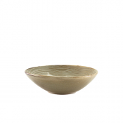 GENWARE TERRA PORCELAIN SMOKE GREY ORGANIC BOWL 31OZ