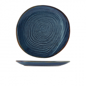 GENWARE TERRA PORCELAIN AQUA BLUE ORGANIC PLATE 11.2inch