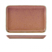 TERRA PORCELAIN ROSE RECT PLATTER 30 X 20CM