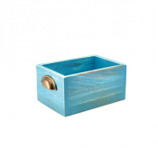 BLUE WASH ACACIA WOOD DISPLAY DRAWER 21.5 X 15 X 11CM