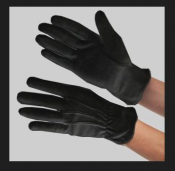 BLACK NYLON GLOVE WITH RUBBER PROTECTION MEDIUM