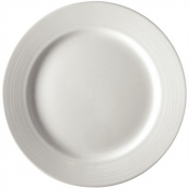 OLYMPIA LINEAR WIDE RIMMED PLATE WHITE 10inch X12