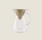 PLAYGROUND GLASS SLOW COFFEE MAKER GOLD 0.6L 12CM 20.3OZ