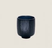 PLAYGROUND NARA BLACK MUG W/O HANDLE RELIEF 0.3L 10.7OZ X6