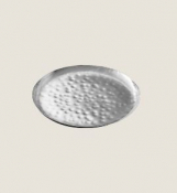 PLAYGROUND S/ STEEL PLATE FLAT ROUND HAMMERED 16CM X6