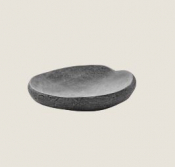 PLAYGROUND STONE NATURAL FLAT STONEBOWL 16X12.5CM X1