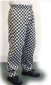 LGE BLACK CHECK BAGGY TROUSERS SIZE EXTRA SMALL