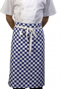 LARGE BLUE CHECK WAIST APRON