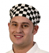 BRIGADE SKULL CAP LARGE BLACK CHECK DESIGN