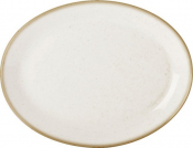 DPS PORCELITE SEASONS OATMEAL OVAL PLATE 11.8inch