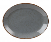 SEASONS OVAL PLATE 300MM STORM