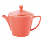 SEASONS CONIC TEAPOT LID CORAL 17.5OZ