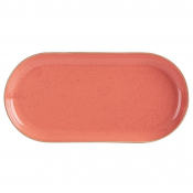 SEASONS CORAL NARROW OVAL PLATE 32X20CM  X6  118132CO