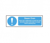 STEAM OVEN SAFETY SIGN 100X300MM CE027