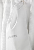 SLIPPER BAG WHITE 36CM X 19XM