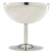 STEMMED SUNDAE CUP 8OZ, 10CM STAINLESS STEEL        X12