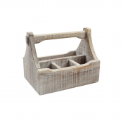 T&G NORDIC WHITE TABLE CADDY 4 COMPARTMENT 290x185x220