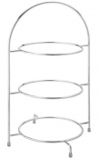 UTOPIA CHROME PLATED 3-TIER CAKE PLATE STAND 17inch