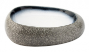 UTOPIA STONEWARE ISUMI WHITE/BLUE PRESENTATION PLATE 9inch