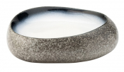 UTOPIA STONEWARE ISUMI WHITE/BLUE PRESENTATION PLATE 10inch