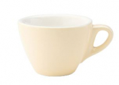 UTOPIA SUPER VITRIFIED PORCELAIN BARISTA CREAM FLAT WHITE CUP 5.5OZ