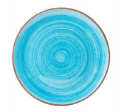 UTOPIA SUPERIOR TERRACOTTA SALSA SKY BLUE PLATE 7.8inch