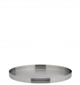 BRUSHED STAINLESS STEEL ROUND PLATE 9inch (23CM)