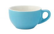 UTOPIA SUPER VITRIFIED PORCELAIN BARISTA BLUE LATTE CUP 10OZ