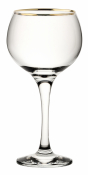 UTOPIA AMBASSADOR WATER GLASS GOLD RIM X6